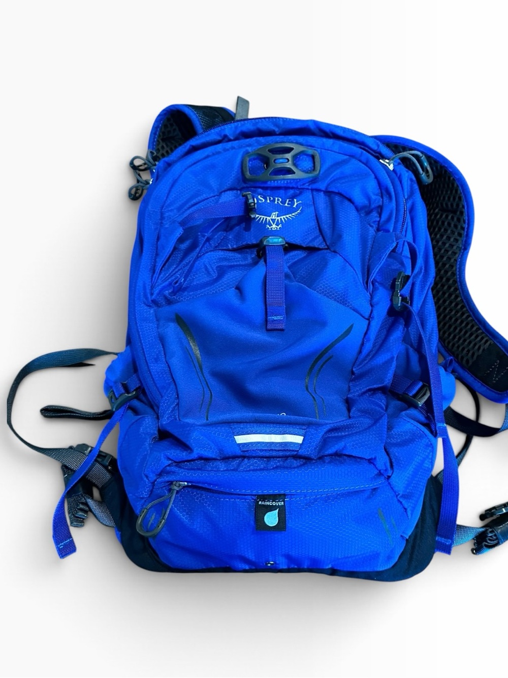 Osprey Blue Hydraulic Backpack With Rain Cover & Compartment